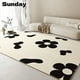 thumbnail image 2 of Living Room Crystal Velvet Carpet Non-slip Flower Print Area Rug Home Decoration Nordic Washroom Floor Mat Table Large Carpets My Lux Decor Round, 2 of 14