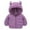 Purple, variant on Edvintorg Toddler Coat Cute Baby Girls Winter Jackets Kids Boys Down with Ear Hoodie Jackets Long Sleeve Infant Children's Clothing for Boys