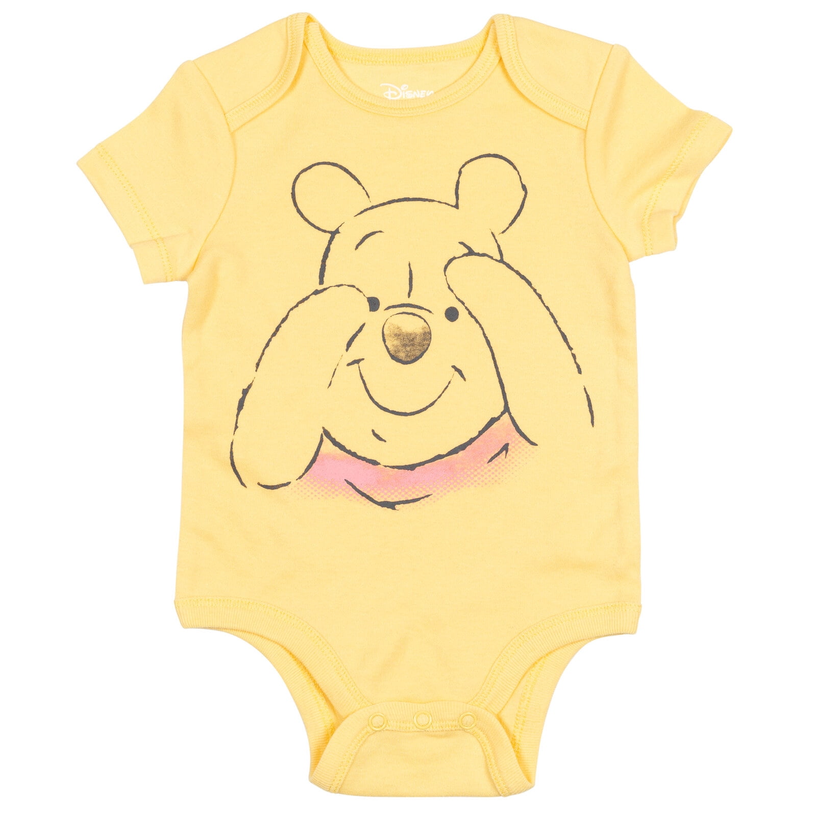 Disney Classics Baby Boy or Girl 5-Pack One Piece Bodysuits Orange Yellow Grey
