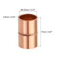 thumbnail image 2 of Uxcell 9.52mm Straight Copper Pipe Coupling Connecting Adapter Joint for Plumbing 5 Pack, 2 of 5