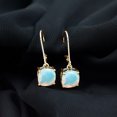 thumbnail image 6 of Rosec Jewels Ethiopian Opal Drop Earrings for Women, October Birthstone Earrings - 8 mm, 14K Yellow Gold, 6 of 9