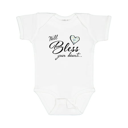 

Inktastic Well Bless your Heart with Calico Print Boys or Girls Baby Bodysuit