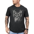 thumbnail image 2 of Rock and Roll Raccoon Shirt for Men Women Kids Funny Retro Punk Raccoon Graphic Tee Dark Gray Heather Shirt Adult Medium, 2 of 8