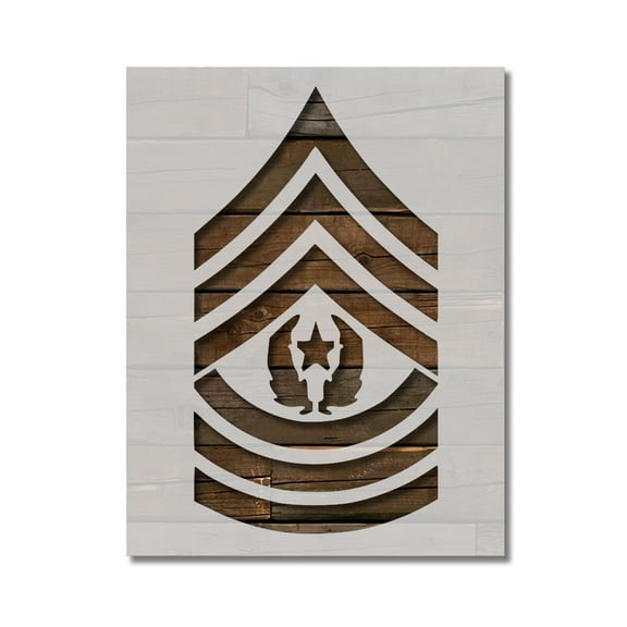 US Army Command Sergeant Major Stencil Template Reusable 8.5 x 11 Inches for Painting on Walls, Wood, Arts and Crafts by Stencilville