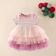 thumbnail image 2 of Edvintorg 0-2T Summer Newborn Baby Dresses Gift Clearance Kawaii Mesh Patchwork Short Sleeve Princess Dress Kids Dresses For Girls Vestido, 2 of 5