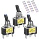 thumbnail image 2 of Interruptor de Palanca de Luz Basculante de 6 Piezas, 30A, 12 V CC, SPST, 2 Posiciones, 3 , Luz LED Azul Con Cable para Coche, , Automoción, 2 of 5