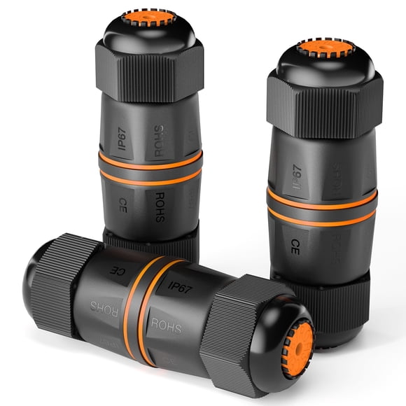 VCELINK Waterproof RJ45 Coupler 10Gbps Short Profile, CAT6A/CAT6 PoE Female-to-Female Outdoor Ethernet Connector Shielded, IP67 Network Cable Extende