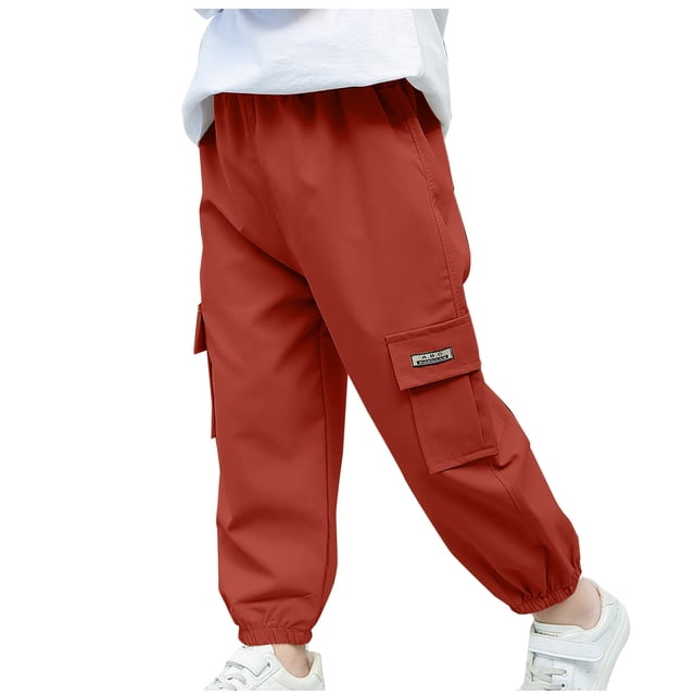 Odeerbi 2-14 Años Niños Cargo Pantalones Athletic Sports Jogger Pantalones Primavera Verano Casual Trabajo Pantalones