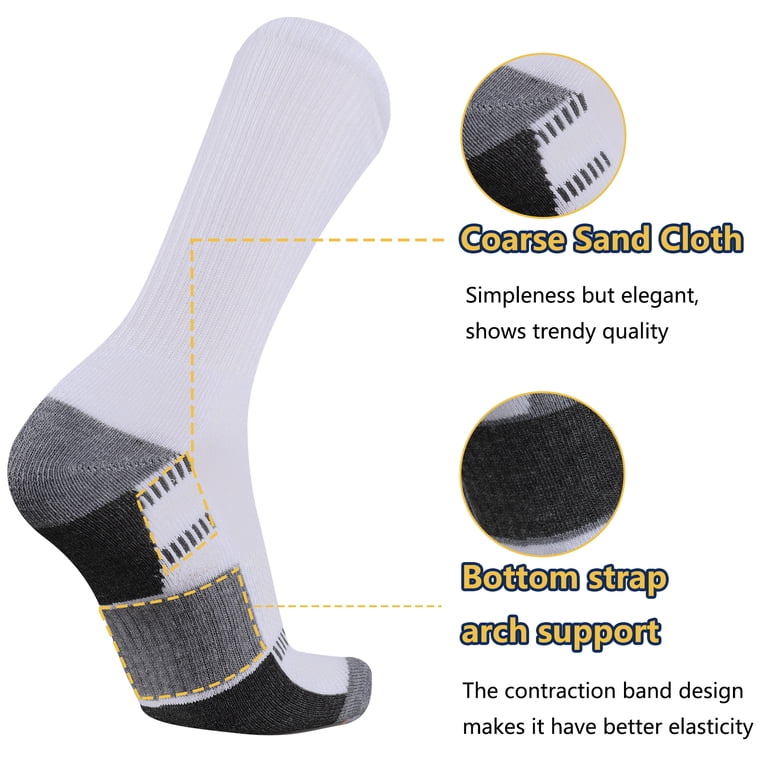 Cooplus Men's Crew Athletic Socks, 6-Pack photo 6