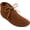 Brown Suede, variant on Men's Classic Fringe Boot, Soft Leather Sole Brown, 7 M US