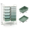 thumbnail image 6 of Resenkos 15-Drawer Utility Rolling Cart - Multi-Use Storage Solution, Lime Green, 6 of 8