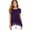 Purple, variant on Casual Women's Summer Tops Short Sleeve Lace Trim O-Neck A Line Tunic Blouse Shirts