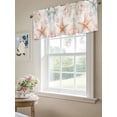 thumbnail image 6 of Summer Coastal Curtain Valances for Windows, Starfish Shell Beach Nautical Kitchen Valance Window Treatment, Light Filtering Block Curtains for Bathroom/Bedroom/Living Room 54'' x 18'', 6 of 9