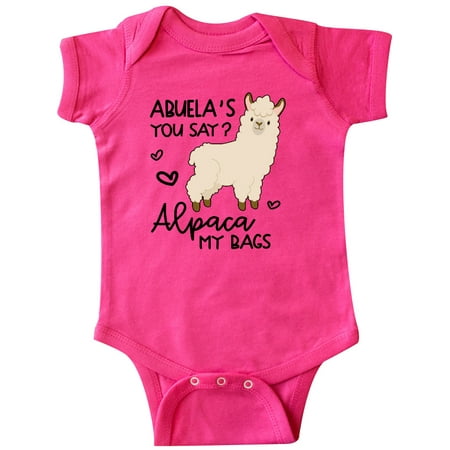 

Inktastic Abuela s You Say Alpaca My Bags Gift Baby Boy or Baby Girl Bodysuit