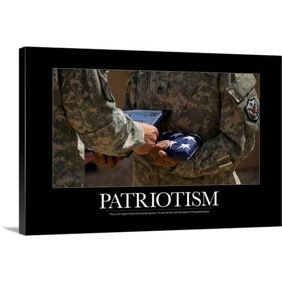Great BIG Canvas | "Military Poster: Patriotism" Canvas Wall Art - 48x32