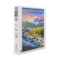 thumbnail image 2 of Mount Rainier National Park, Washington, Oil Painting (1000 Piece Puzzle, Size 19x27, Challenging Jigsaw Puzzle for Adults and Family, Made in USA), 2 of 4