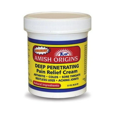 6 Pack - Amish Origins Deep Penetrating Pain Relief Cream 3.5 oz(99.22 g) Each