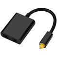 thumbnail image 1 of Tihebeyan 1 in 2 Out Dual Port Digital Optical Audio Toslink Splitter Adapter Audio Fiber Optic Cable(Black), 1 of 9