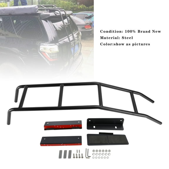 Tailgate Hatch Ladder Accessories Black For Toyota 4Runner 5th Gen 2010-2024