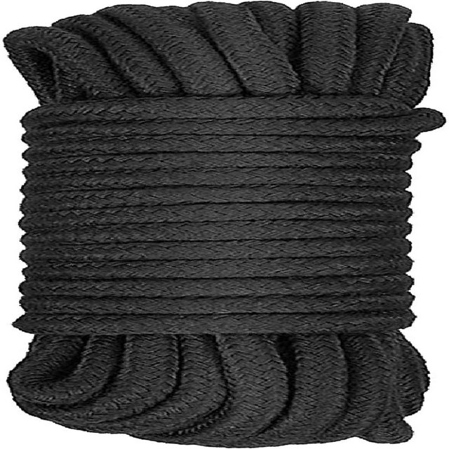 MesaSe Soft Rope Cord Casewin 2Pack Soft Cotton Rope 10 M/33 Feet 8 MM All Purpose Cotton Rope Craft Rope (Red/Black)