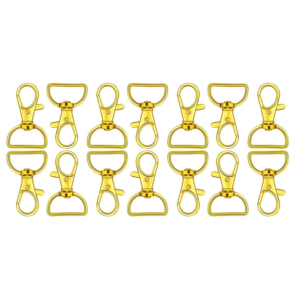 60 Pieces Snap Hooks, Metal D Rings, Triglide Slide Buckles for DIY Handicrafts Backpack Handbag Purse