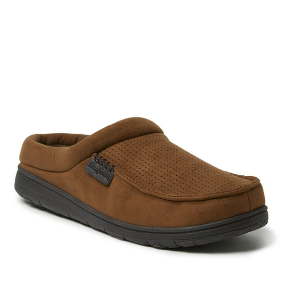 Dearfoams Men's Brendan Perforated Moccasin Toe Clog House Shoe Slipper