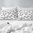 thumbnail image 5 of Erosebridal Cute Bowknot Fitted Sheet Set Queen,Black and White Fitted Sheet Queen,Bedroom Decor(No Top Sheet), 5 of 6