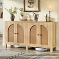 thumbnail image 1 of Tribesigns Buffet Bahut, Crédence en Rotin Armoire de Rangement de Cuisine avec 4 Portes, 1 of 9