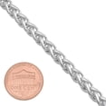 thumbnail image 2 of 5mm Solid .925 Sterling Silver Braided Wheat Chain Necklace + Bracelet Set, 18" (Necklace) + 7" (Bracelet), 2 of 7