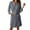 Grey, variant on Women's Lightweight Kimono Robe 3/4 Sleeve Knee Length Bathrobe Soft Comfortable Sleepwear Wear Spa Relaxation Home Wear Sleepshirts for Women Nightgown Comfy Sleepwear