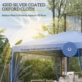 thumbnail image 5 of Patio Gazebos, Height Adjustable Pop Up Canopy Tent,Instant Gazebo,Screen House Room with Carry Bag, Blue Backyard Gazebos,Mesh,Oxfabric,Steel Large Gazebos, 5 of 7