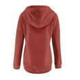 thumbnail image 4 of Fall Clearance,GA WEIHUA Hoodies for Women Long Sleeve Collared Button Down Tops Plain Trendy Comfy Winter Clothes Casual Work Blouse Shirts(Orange,S), 4 of 7