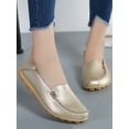 thumbnail image 5 of Fangasis Women Loafers Breathable Casual Shoes Comfort Flats Walking Non-Slip Nurse Shoe Golden 5, 5 of 5