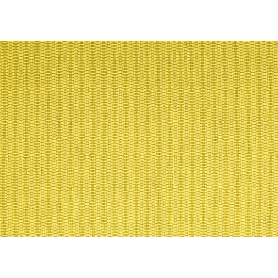 Ahgly Company Machine Washable Indoor Rectangle Solid Yellow Modern Area Rugs, 2' x 5'