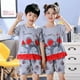 thumbnail image 4 of Pijamas de verano para niños, conjunto de Top, camisetas y pantalones cortos, a la moda, novedad, 4 of 4