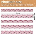thumbnail image 3 of 5 Rolls Christmas Ribbon 1.5 inch Wide Decorative Ribbon for Gift Wrapping and Holiday Decorations Watercolor Sparkling Cherries, 3 of 7