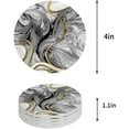 thumbnail image 1 of FMSHPON Grey and Golden Marble Texture Abstract Pattern Set of 4 Round Coaster for Drinks, Absorbent Ceramic Stone Coasters Cup Mat with Cork Base for Home Kitchen Room Coffee Table Bar Decor, 1 of 6