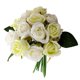 thumbnail image 1 of Ramo de rosas artificiales de 12 cabezas, paquete de flores de simulación, decoración del hogar, adorno de flores falsas para bodas, blanco verde seitruly HA7941-01B, 1 of 6