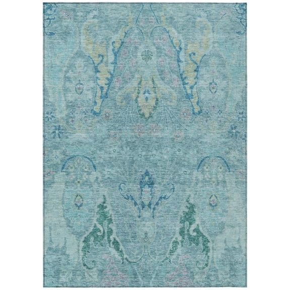 Dalyn Rugs Machine Washable Indoor/Outdoor Chantille Blue 2'6" x 3'10" Rug