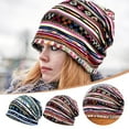 thumbnail image 3 of Chemo Slouchy Cancer Patient Sleep Hat Warm Soft Stretchy Thin Double Layer Outdoor Running Sunscreen Hood for Women, 3 of 6