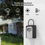 Velorien Key Lock Box Waterproof, Portable 4-Digit Combination Safe Lockbox with Removable Shackle, 5 Key Capacity Security Key Storage for Home Outdoor