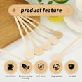thumbnail image 3 of LANFENG 6 Inch Disposable Wooden Stir Sticks - 100PCS - Ideal for Coffee, Milk, Cocktail & Tea - Round End Coffee Stirrers, 3 of 7