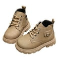 thumbnail image 4 of BXJX Children's Winter Boots- Lace-Up Casual Thickened Fashion Ankle Boots Khaki Size 12, 4 of 4
