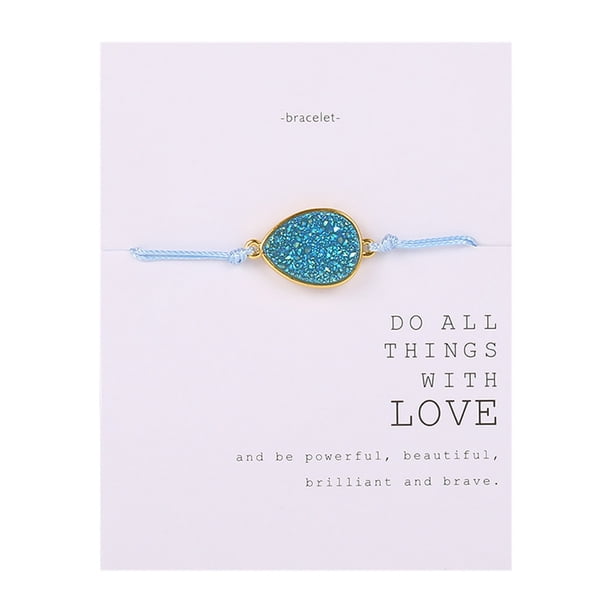 Pulseras para mujer, regalos para mujer, pulsera de papel tejido con piedra natural, pulsera decorativa, accesorios, pulsera tejida