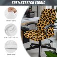 thumbnail image 6 of ZIATUBLES Computer Office Chair Covers Removable Washable Office Chair Protector Covers with Snap Button Stylish Soft Fit Gaming Chair Cover Easy to install, L, Leopard Print, 6 of 7