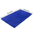 thumbnail image 3 of Chenille Bathroom Mat, 24 x 35 Inch Non-Slip Absorbent Floor Rug, Machine Washable Polyester Shaggy Carpet, for Bathroom, Kitchen, and Hallway, Dark Blue, 1 Count, 3 of 9