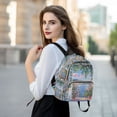thumbnail image 6 of FORMRS Mini Backpack Purse for Women Travel Daypack Casual Shoulder Bag, Blue Floral Window, 6 of 7