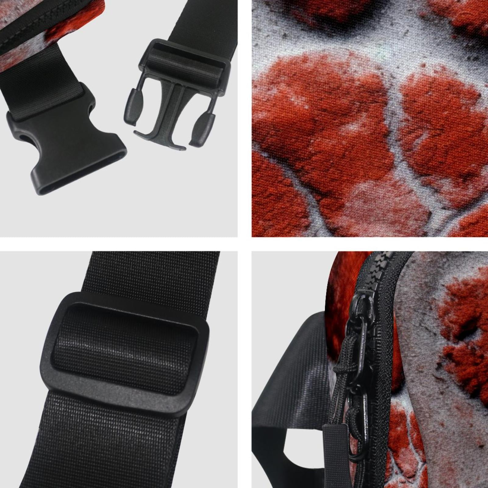 Paw prints Lightweight Adjustable Running Belt Bag Fanny Pack Waist Pack with Extension Strap Unisex