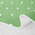 thumbnail image 5 of Castle Fairy Minimalism Linear Stripe Twin Quilt Set 2 Pieces,Retro Lace Trim Twin Coverlet Set,Sage Green White,1 Bedspread and 1 Pillowcase, 5 of 7