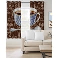 thumbnail image 2 of Coffee Kitchen Curtains Pastoral Vintage Art Cafe Short Curtains for Bathroom Blackout Window Curtain Grommet Small Window Treatment Tier Drapes for Bedroom Living Room 42"x45"x2, 2 of 9